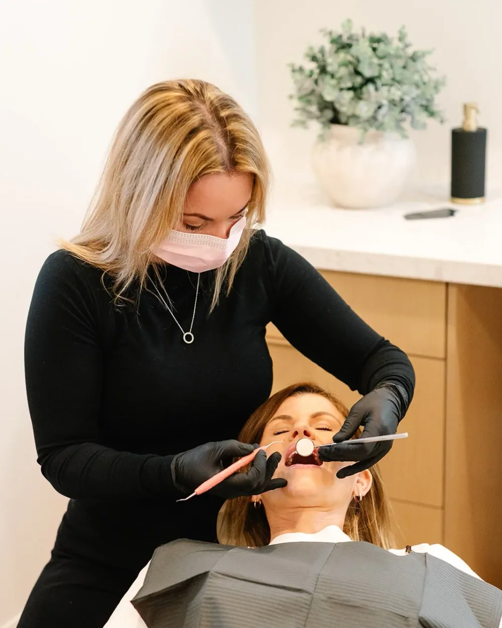 Dental hygiene treatment in progress at Refine Dental Hygiene in Huntsville